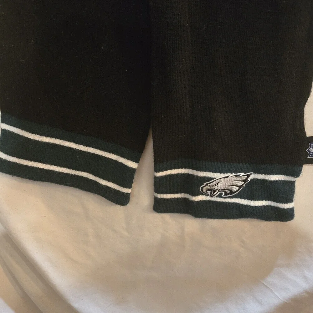 Vintage Philadelphia Eagles Scarf Black,‎ Green & White Stripe W/Eagle 70
